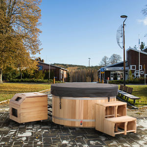 Vente chaude bain de glace de luxe Spa cèdre baril en bois bain de glace plongeant froid avec refroidisseur et chauffage 2hp - Product Image 4