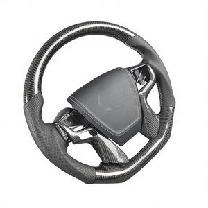 พวงมาลัยคาร์บอนไฟเบอร์หรูหราสำหรับโตโยต้า Alphard/<span class=keywords><strong>vellfire</strong></span>/ Crown-ยังคงควบคุมจากโรงงานและตัวเลือกการให้ความร้อน - Product Image 2