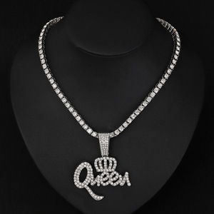 NL2284 Collana <span class=keywords><strong>Queen</strong></span> Modni Kubansky con Retez, Cartone Animato, Strisce, Placcato Oro, Accessori per Alimenti, Accessori Vari - Product Image 4