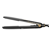 Brosse lissante électrique professionnelle à vapeur chaude avec revêtement céramique et LED pour usage domestique et hôtelier