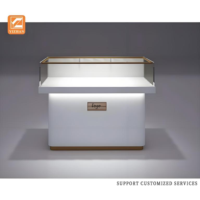 Vitrine de bijoux et de parfums de luxe pour la décoration de centres commerciaux Conception élégante de kiosque de bijouterie