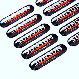 מדבקות לוגו שרף אפוקסי בהתאמה אישית - מדבקות ממותגות זוהרות ניאון לזיהוי מוצרים - Product Image 3