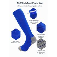 Chaussettes de football en gros avec protège-tibias, semelle en tissu éponge et poche absorbant les chocs pour jeunes