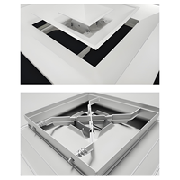 Diffuseur de plafond carré en alliage d'aluminium durable pour conduits CVC avec garantie de 2 ans pour la vente en gros et les projets CVC