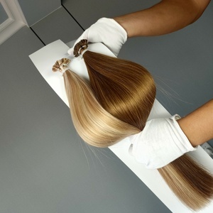 จัสมิน บิวตี้ โฮลเซลล์ ผมแท้รัสเซียแบบเวอร์จิ้น คิวติเคิลเรียงเส้น ขนาด 20 22 นิ้ว  แบบต่อผมปลายแบน  ชนิด Pre Bonded - Product Image 4