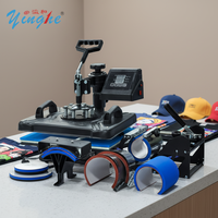 Nouvelle presse à chaud combinée électrique automatique Yinghe YH-2938 de haute qualité 220V pour sublimation sur T-shirts, casquettes, mugs, assiettes et tapis de souris