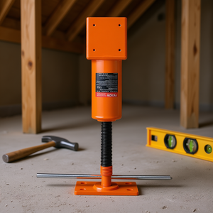 Pied de nivellement réglable à vis 4 po x 4 po, hauteur 13,2 po-18,7 po, capacité 24700 lb, qualité industrielle - Product Image 2