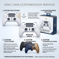 Control Inalámbrico Blanco para PS5, Joystick de Seis Ejes, Vibración Turbo Programable para PC