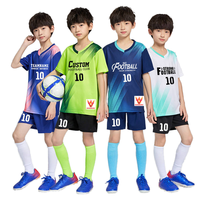 Maillot de football personnalisé pour jeunes, impression par sublimation, uniforme de football pour équipes scolaires juniors, séchage rapide, respirant, tenue d'équipe courte, DIY