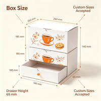 Boîte cadeau en papier personnalisée pour l'emballage de café et de biscuits