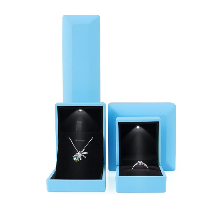 Scatola luminosa a LED blu Tiffany