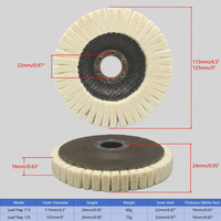 Disques à lamelles en feutre de laine Fortunebrasive 4,5 5 pouces 115 125 mm pour meuleuse d'angle, polissage miroir du métal et de l'acier inoxydable, roues de polissage OEM