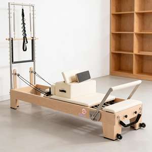 Pilates en bois d'érable durable avec tour demi-trapèze, structure stable antidérapante pour la remise en forme à domicile et l'utilisation en studio de Pilates - Product Image 1