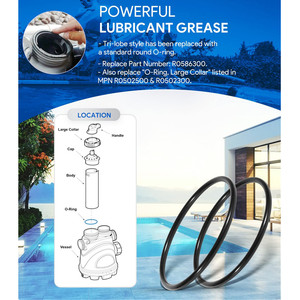R0586300VITON แหวนยางโอริงสำหรับเปลี่ยน สำหรับ Zodiac Nature 2 Filter 2 แพ็ค ซีลยาง อุปกรณ์สระว่ายน้ำ - Product Image 3