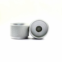 Bouton de fixation moleté en aluminium CNC sur mesure avec vis de serrage pour équipements, machines et appareils audio, certifié RoHS