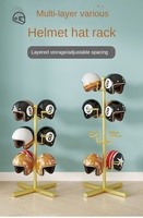 Présentoir de vente directe d'usine, support de rangement pour casques et chapeaux, idéal pour les magasins de motos