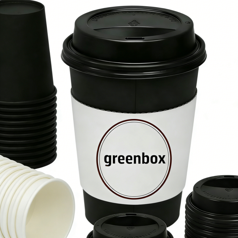 Custom logo Printed Eco Friendly Recyclable Takeaway Disposable Tea Cardboard Hot Drink Coffee Paper Cup with Lid