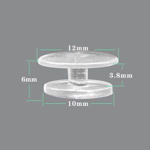 Ingrosso ciondoli per scarpe con bottoni in plastica ecocompatibili in PVC per scarpe trasparenti con zoccolo posteriore 100 pz/pack - Product Image 4