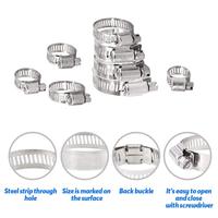 Colliers de serrage en acier inoxydable, collier de serrage pour conduite d'eau, plomberie, automobile et mécanique (kit de colliers de serrage)