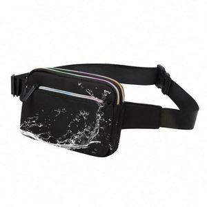 Sac banane en nylon bandoulière pour femme, mini sac de poitrine sport, pochette téléphone, sac de taille personnalisé avec fermeture éclair, vente en gros - Product Image 2