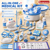 Jouets de docteur KZHM pour enfants, kit de docteur d'imitation, jouets éducatifs STEM Montessori, outils de petit docteur portables, jouets de jeu de rôle