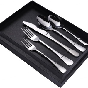 Hot Sale <b>5</b>-piece Flatware Stainless Steel Serving Spoon Wedding Silverware Gold Cutlery Set with <b>Gift</b> Box - Product Image 3