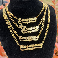 Collier personnalisé en acier inoxydable plaqué or 18K, pendentif couleur, photo personnalisée, dessin animé, lettres, beaux bijoux pour enfants