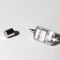 Cilindro superior de plata mate Simplicity 50ml Botella de perfume de vidrio transparente