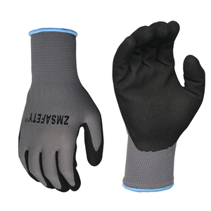 Guantes de Seguridad de Trabajo de Nitrilo con Recubrimiento de Nailon y Spandex de Calibre 15, Acabado Arenoso, Buena Flexibilidad - Product Image 6