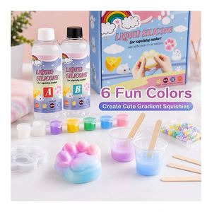 DIY Stress Relief Figure Maker Bundle <b>Silicone</b> Sealant Parts Paw Hamster Cheese Forms Pigments <b>Beads</b> Fuzzy Decoration - Product Image 2