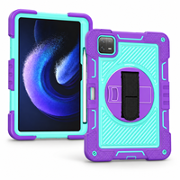 Étui de tablette antichoc en PC et silicone de qualité supérieure pour enfants, idéal pour l'étude, avec protection à 360° °   Sangle de transport pour Xiaomi Pad 6/6 Pro