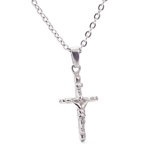 Stainless Steel <b>Cross</b> Pendant Necklace Unisex Fashion Jewelry Gift For Men Women Students Couples - Product Image 1