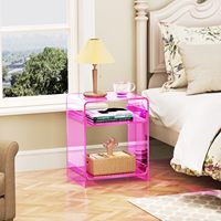 Fabrik-Großhandel Moderner Umweltfreundlicher Langlebiger Rosa Acryl-Couchtisch Multifunktional für Schlafzimmer Esszimmer Wohnzimmer Wohnmöbel