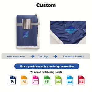 Mantas Personalizadas de Color Sólido de 720g con Logotipo Bordado - Product Image 2