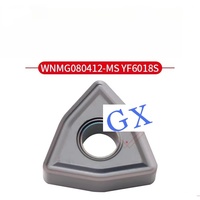 Plaquettes de tournage en carbure CVD revêtues WNMG WNMG080412-MS YF6018S, personnalisables OEM pour machine à tour