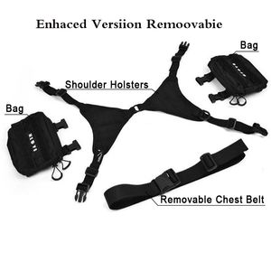 Mode Nylon mâle taille poitrine sac bandoulière tactique fonctionnel rue garçon hip-hop sous les bras gilet sac jeunes hommes poitrine plate-forme Packs - Product Image 6