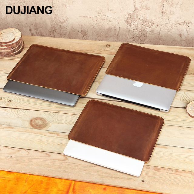 Designer Genuine Leather Quilted Handmade Laptop Sleeve for Macbook Pro 13.3" 14.2" 16.2"