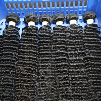 Rambut Manusia Mentah Vietnam, Kamboja, Burma, Eurasia, Keriting, Berkualitas Tinggi, Kutikula Tersusun Rapi, Grosir