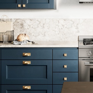 YONFIA 3712ARTS Wholesale Luxury Traditional Design Kitchen Furniture <strong>Drawer</strong> Handle <strong>Pull</strong> Rose <strong>Gold</strong> Cabinet Cup <strong>Pull</strong> Handle - Product Image 6