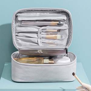 Factory Custom Makeup <b>Case</b> <b>Travel</b> Cosmetic <b>Case</b> Professional Makeup Bag Organizer Bag Set Storage Bag with Adjustable Dividers - Product Image 4