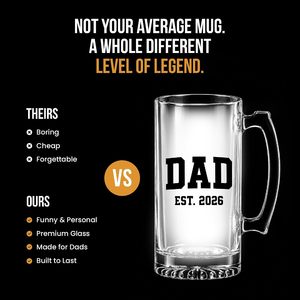 <span class=keywords><strong>Mug</strong></span> à bière pour papa pour la première fois, cadeau pour la fête <span class=keywords><strong>des</strong></span> pères, verre pour jeune papa, <span class=keywords><strong>mug</strong></span> à bière 16 oz, verre 'Papa depuis 2026' - Product Image 4