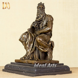 Statue da Tavolo in Bronzo di Mosè, Sculture Artistiche Occidentali Famose, Vendita all'Ingrosso - Product Image 2