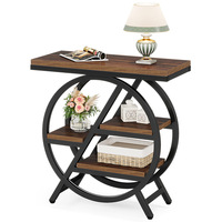 Console d'entrée de style américain en MDF, finition vieillie, forme de cadre personnalisable, table étroite avec rangement
