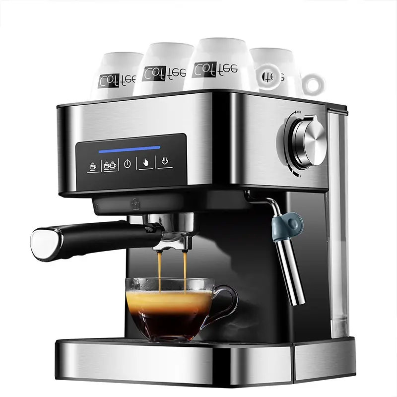 Espresso Coffee Machine Traditional Barista Pump Inox Semi Automatic Coffee Maker Frothed Milk Cappuccino Latte Powder