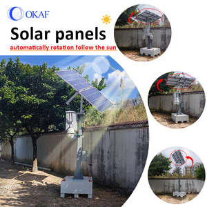 Tour de surveillance CCTV solaire autonome OkTower avec mât télescopique à manivelle de 4 m, support 4G Starlink, vidéo à distance - Product Image 3