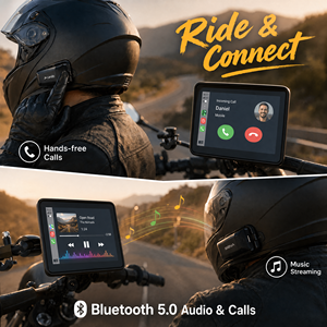 Bestsonic Écran intelligent de 7 pouces avec CarPlay pour toutes les motos, alternative plus sûre au téléphone, commande vocale, navigation mains libres - Product Image 5