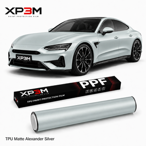 ฟิล์มหุ้มรถยนต์ XP3M Matte Alexander Silver Matte Satin TPU สี PPF ความหนา 7.5 มิล ซ่อมแซมตัวเองได้ ป้องกันรอยขีดข่วน ป้องกันการเหลือง ติดตั้งแบบเปียก - Product Image 1