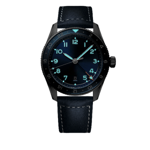 Reloj Mecánico Automático GMT para Hombre, Bisel Giratorio de 24h, Correa de Cuero de Gamuza, Función de Fecha, Manecillas Luminosas, Deportivo, Longinesing - Product Image 6