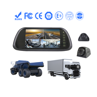 Monitor de espejo retrovisor de coche de 7 pulgadas de fábrica ISO Monitor de pantalla dividida cuádruple AHD para camión