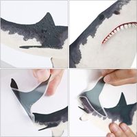 Requins Stickers Muraux Peel Stick Stickers Muraux Décorations Amovibles Mer Créature Animal Decal pour Salle De Fête Pépinière Décor À La Maison